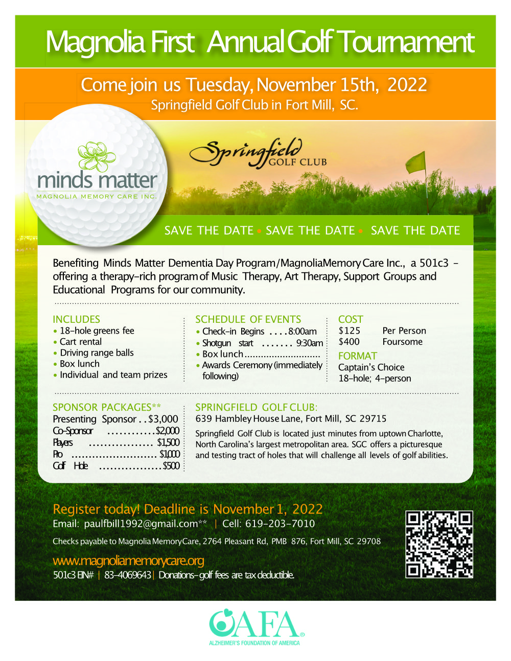 Minds Matter Golf Event