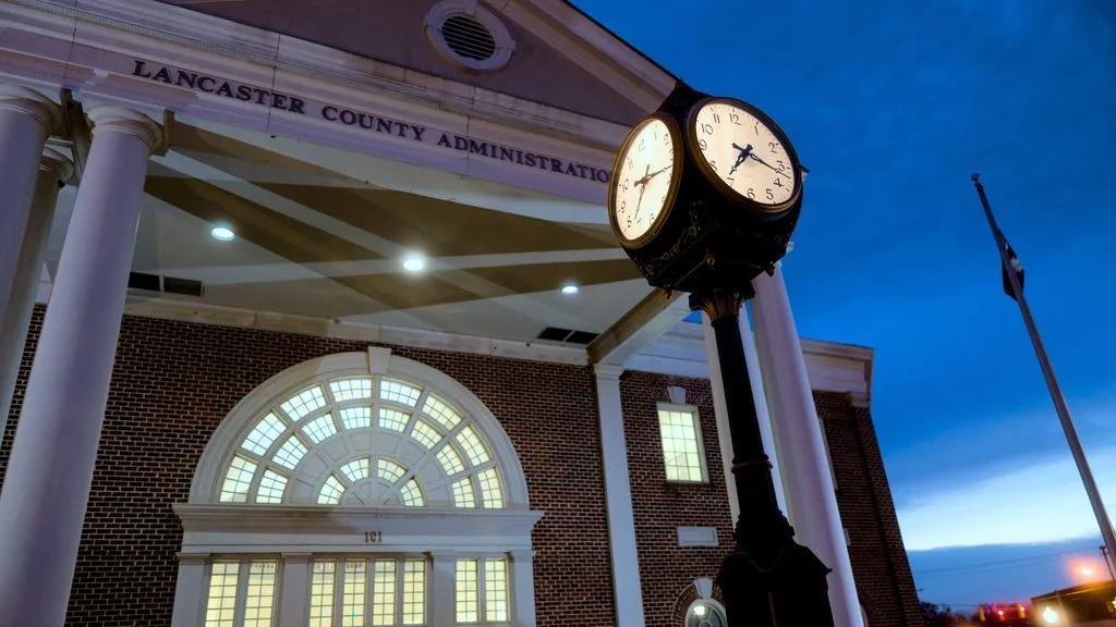 photo of the county administration building in Lancaster SC